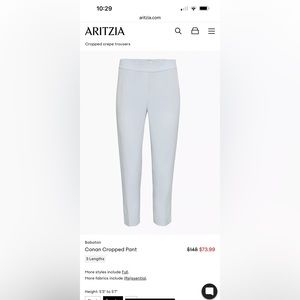 Babaton Conan Cropped pants - size 14 regular cement blue